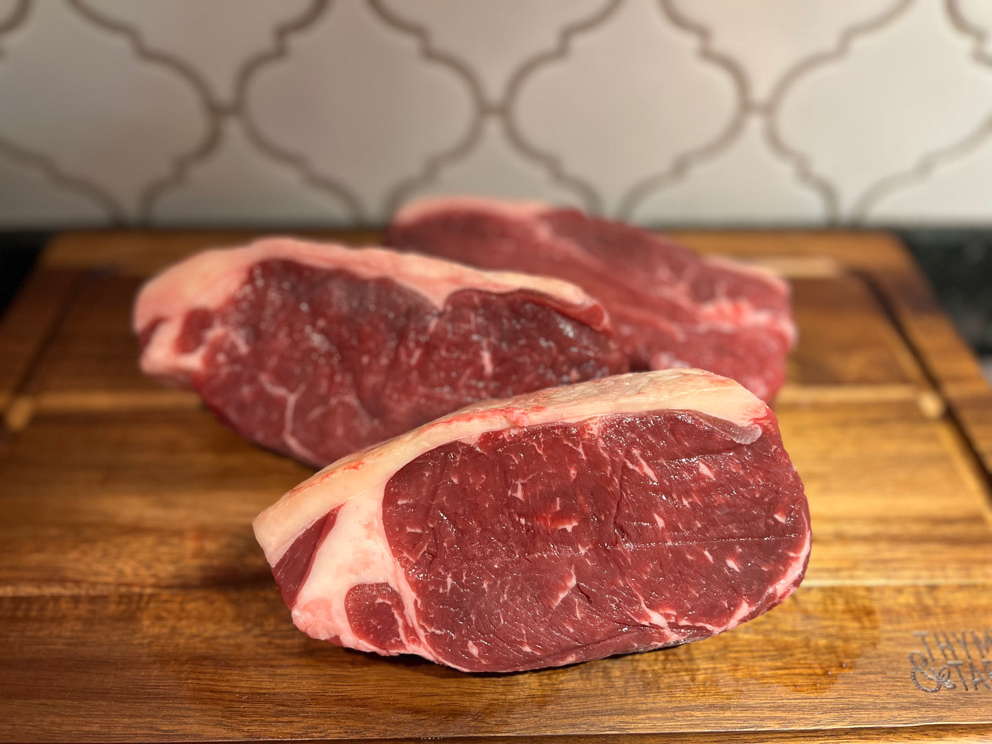Aged Grass Fed and Finished Boneless Beef Ribeye Steaks (24 oz)