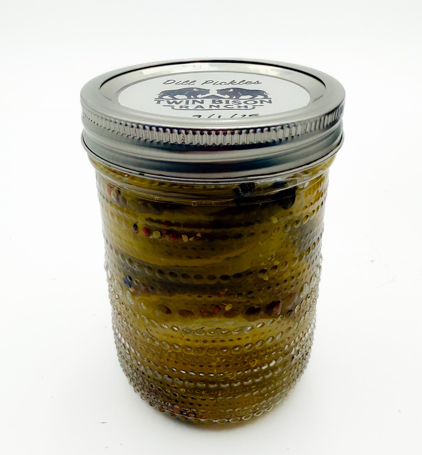 Organically produced dill pickles 16 oz
