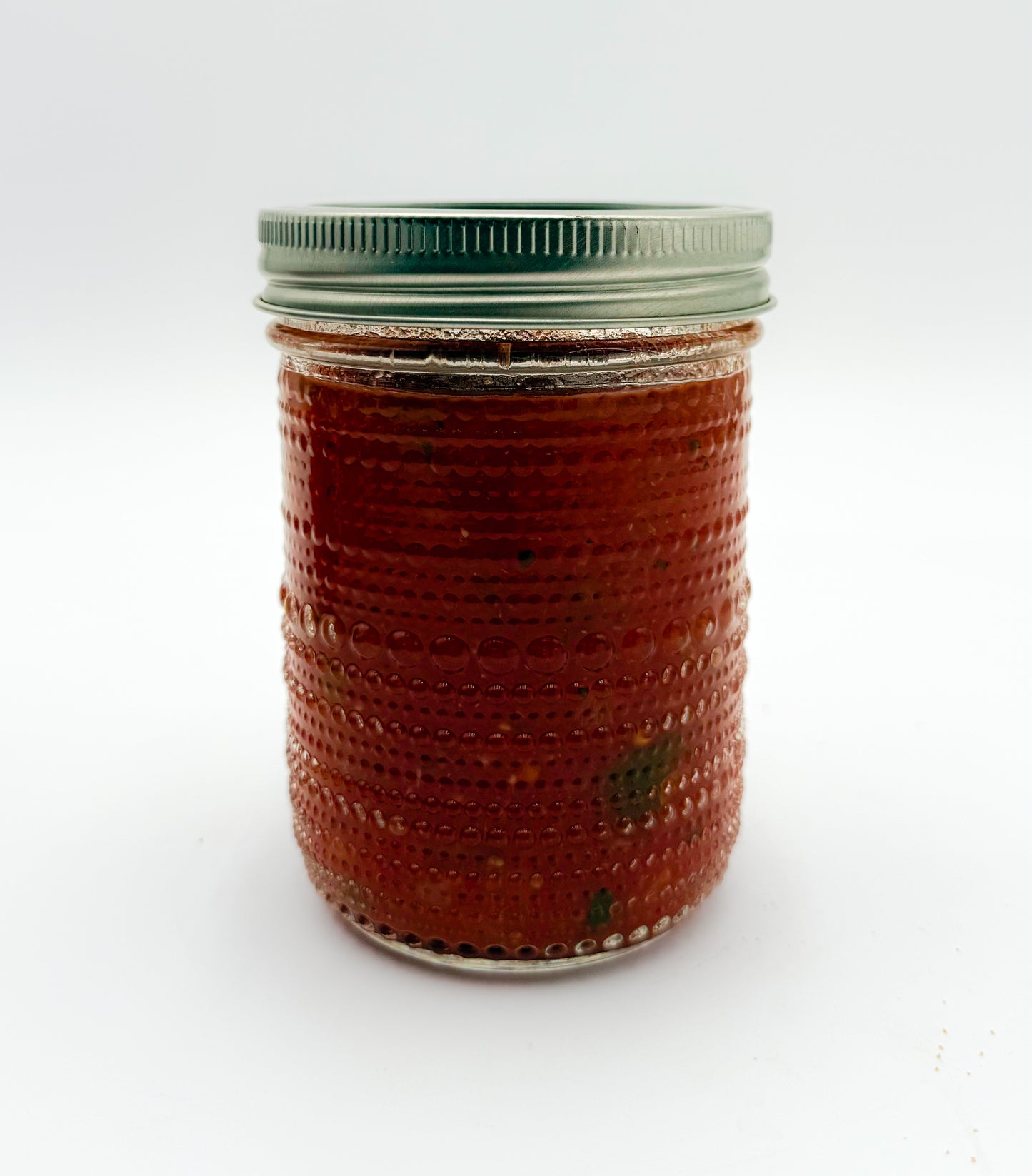 Organically produced peach salsa 16oz