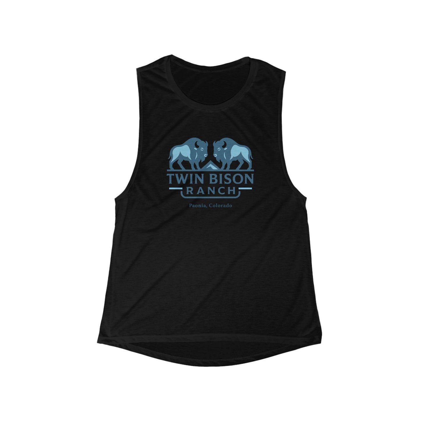 Twin Bison Ranch Women's Flow Tank — Scoop Muscle Tank Top