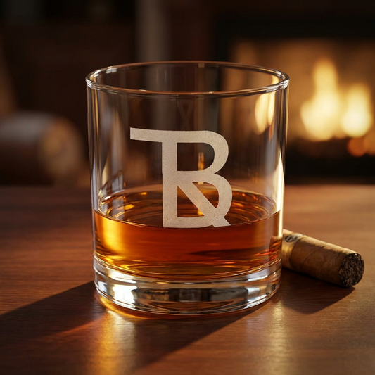 Etched 10.5oz Whiskey Glass — Brand
