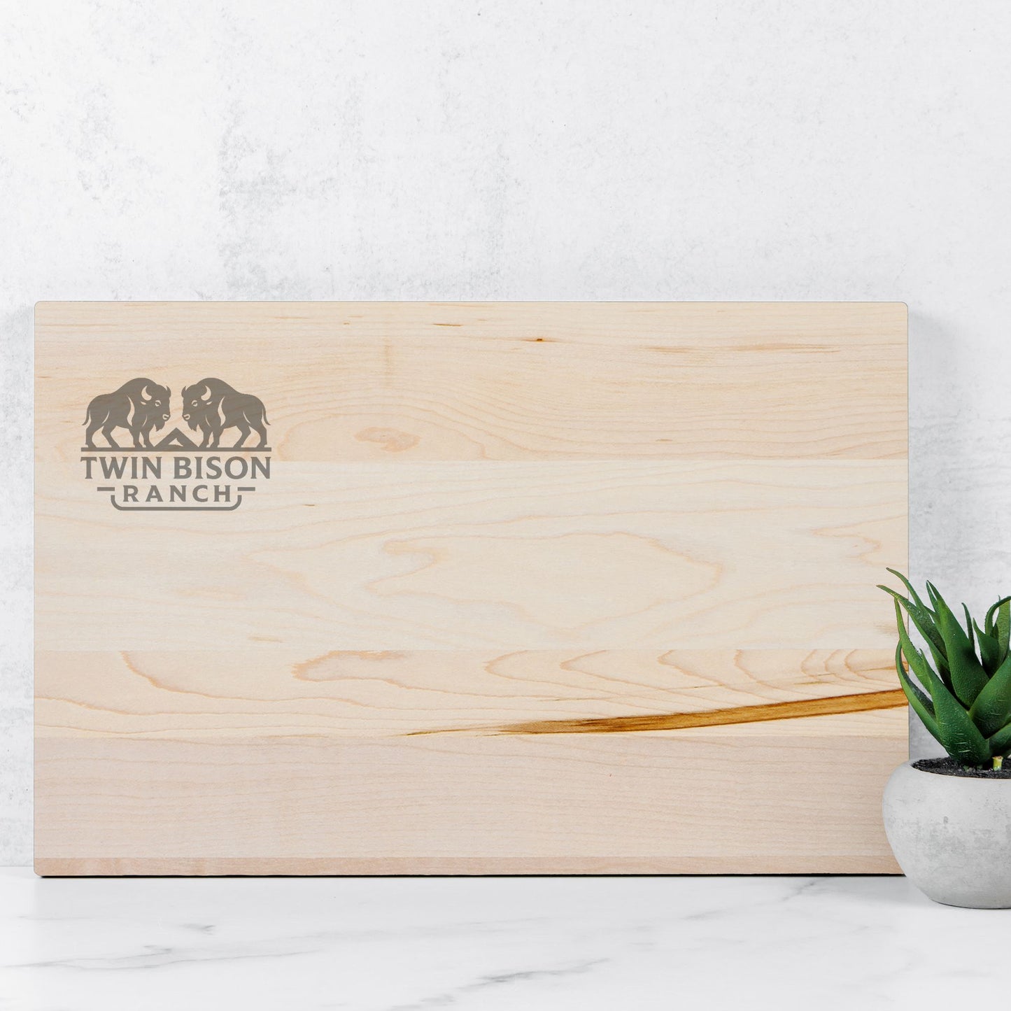 Twin Bison Wood Cutting Board - 16" x 10.5"