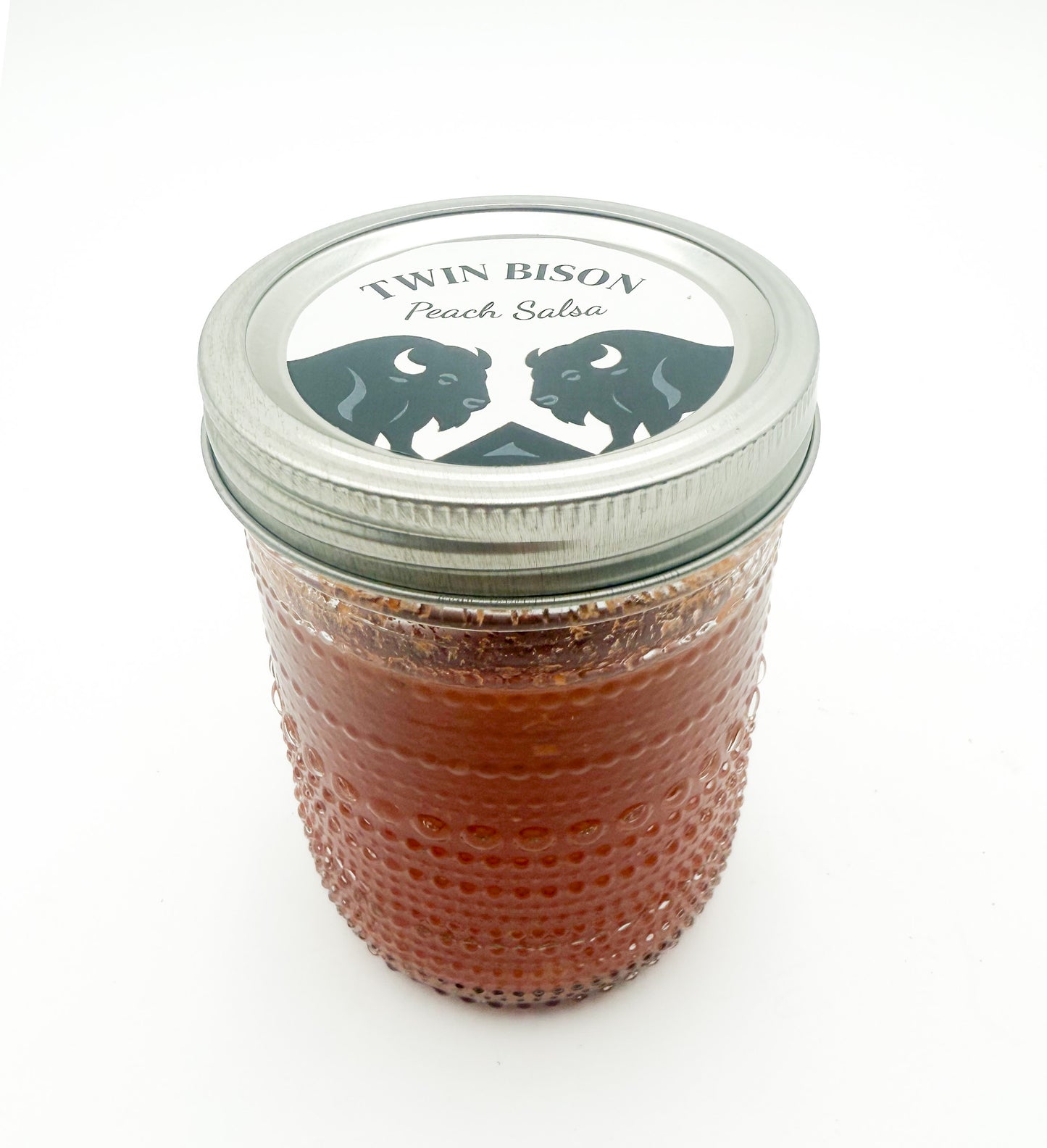 Organically produced peach salsa 16oz