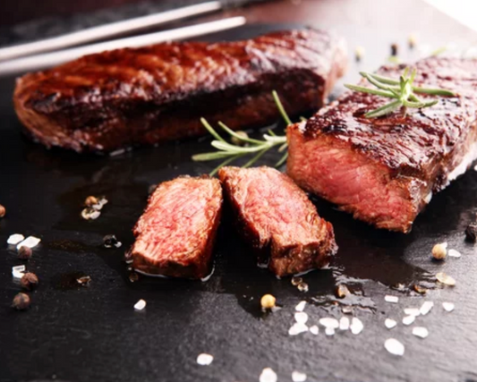 Aged Grass Fed and Finished Beef New York Strip Steaks (20 oz)